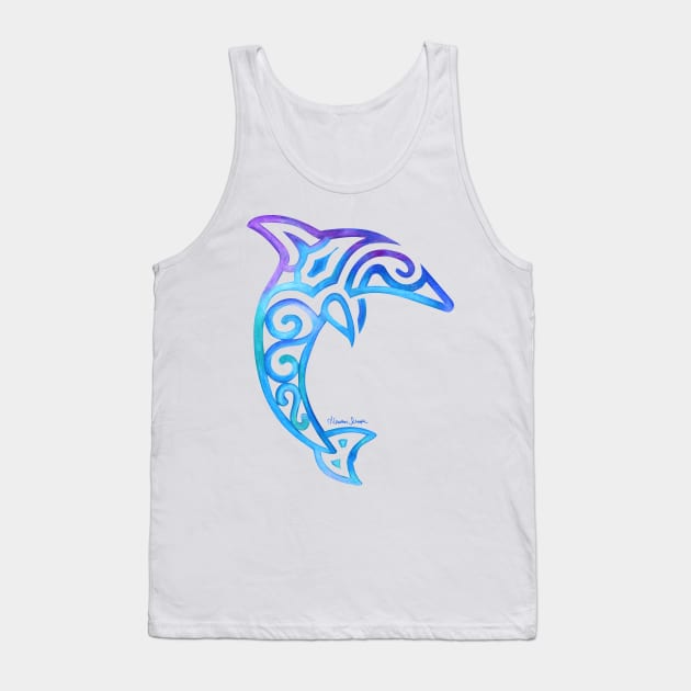 Tribal Dolphin Tank Top by artsytoocreations